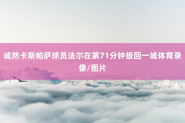 诚然卡斯帕萨球员法尔在第71分钟扳回一城体育录像/图片